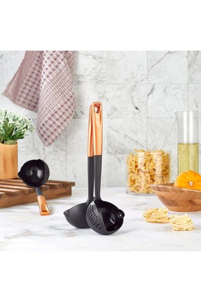 Pamir Plastik Strainer Ladle - Pamir Black Copper