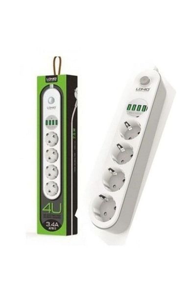 LDNIO Se4432 4 Socket + 4 Usb Surge Protected Socket