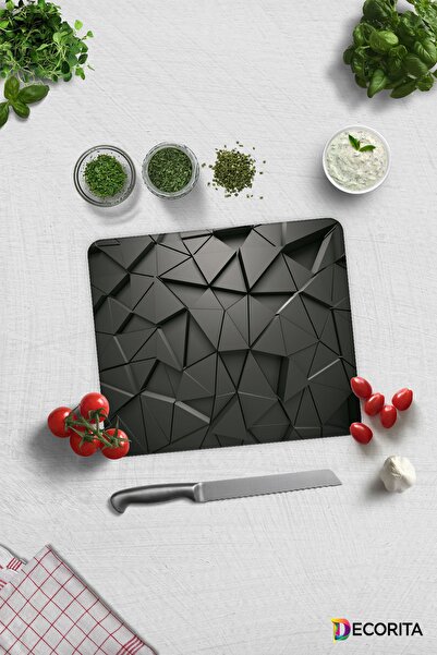 Decorita أنثراسايت كريستال |   لوح تقطيع الزجاج - لوح تقطيع الزجاج |   29 سم ...