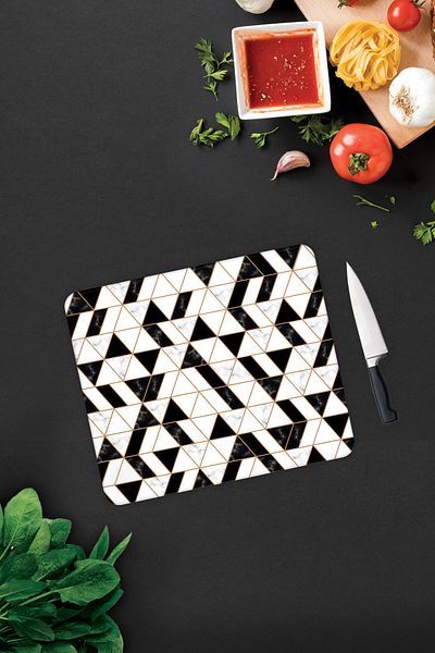 Decorita Black Gold |   Glass Cutting Board - Glass Cutting Board |   29cm X 34cm