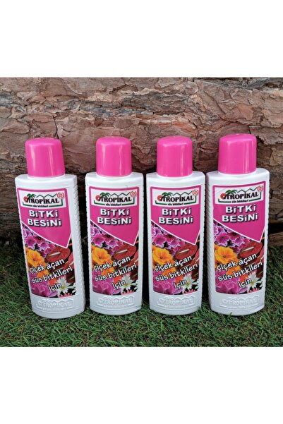 TROPİKAL Bitki Besini 4 Adet 225 ml Çiçekli Bitkilere Özel Çiçek Açtıran Sıvı...