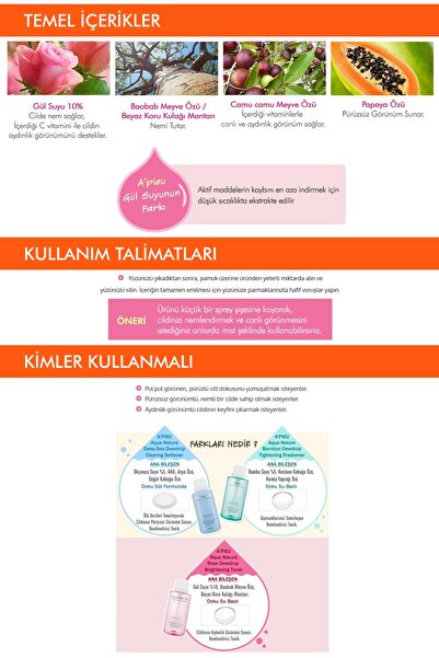 Missha Aydınlatıcı ve Nemlendirici Tonik 500ml APIEU Aqua Nature Rose Dewdrop Brightening Toner
