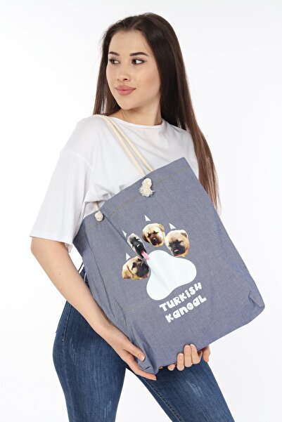 Turkish Lion Turkish Kangal Logolu Yıkanabilir Bez Çanta