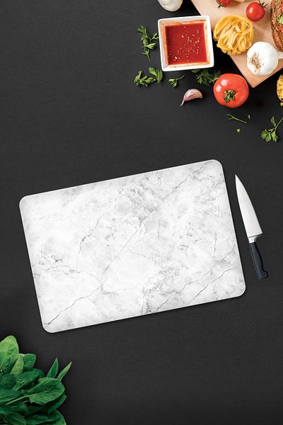 Decorita Stone Look |   Glass Cutting Board - Glass Cutting Board |   30cm X 40cm