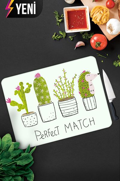 Decorita Perfect Match |   Glass Cutting Board - Glass Cutting Board |   30cm X 40cm