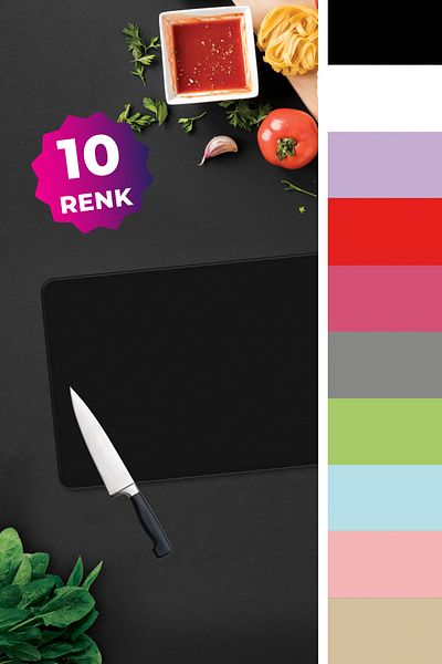 Decorita Solid Color - Black |   Glass Cutting Board |   30cm X 40cm