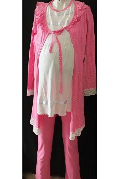 ERDENİZ TEKSTİL Pembe 3 Lü Loğusa Pijama