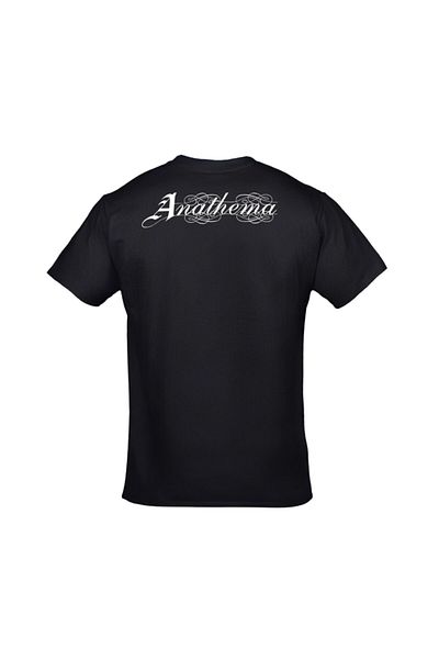 Orijin Tekstil Anathema Behind The Moonlight Front and Back Printed Black Tshirt