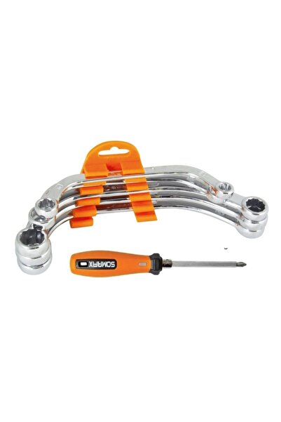 kayasanyapimarket Somafix 5'li Yarım Ay Anahtar Takımı Somafix Duz Yıldız Ucu Degişken Tornavida