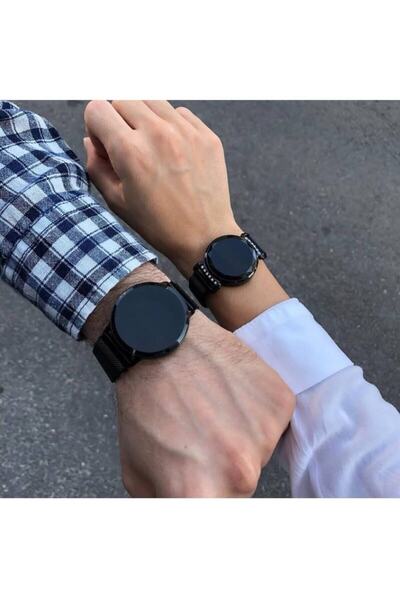 Tulpar Özel Kutusunda Çift Saati Mıknatıslı Kordon Dokunmatik Led Sevgili Saatleri