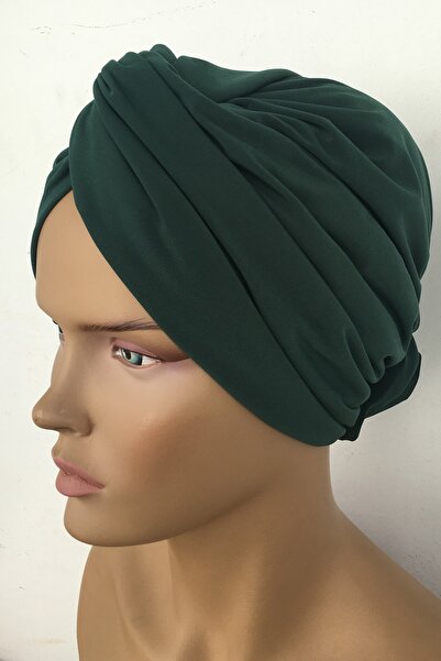 Vera Bonnet Ready Turban Rose Knot - Emerald Green