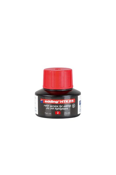 Edding Htk25 Highlighter Ink (ink) 25ml Highlighter Red (Pack of 10)