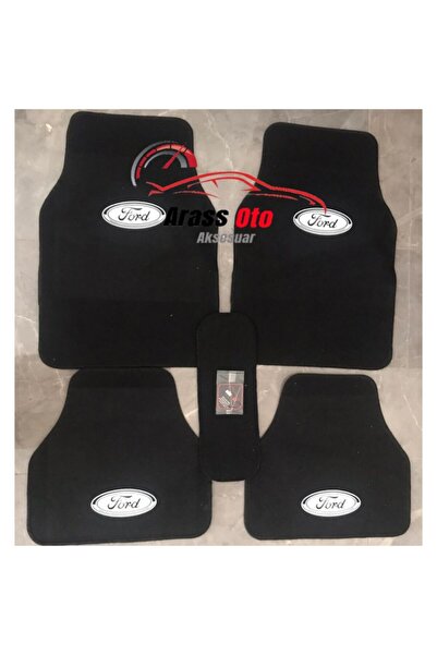 Universal Ford Taunus Logolu Siyah Çift Katlı Halı Paspas Seti