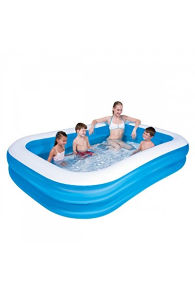 BESTWAY Jumbo Boy Dikdörtgen Şişme Aile Havuzu Seti 211x132x46 cm