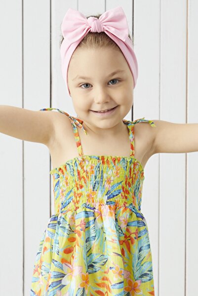 Babygiz Κοριτσίστικο ροζ Χειροποίητο μαλακό παπιγιόν με φυσικό βαμβακερό χτενισμένο βαμβάκι μπαντάνα