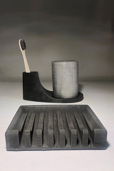 RocArt Home Θήκη οδοντόβουρτσας από σκυρόδεμα