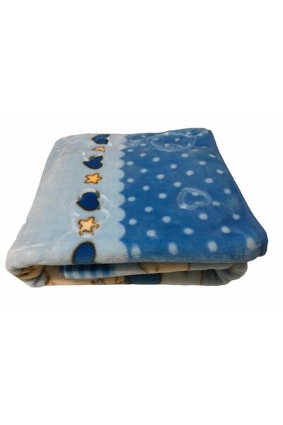Merinos Fashion Vizon Bebek Battaniyesi - Mavi