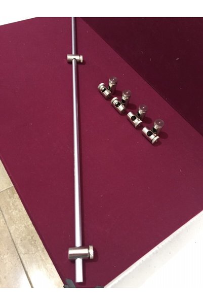 bozok stor perde Krom Briz Başlığı (6 Adet)