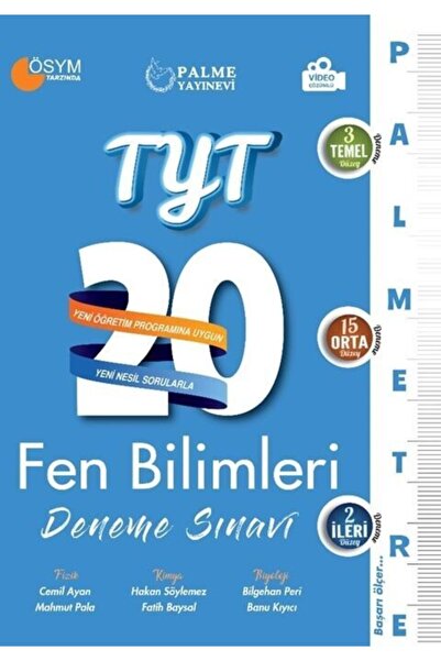 Palme Yayınevi Palme Yayınları Tyt Fen Bilimleri Palmetre Serisi 20 Deneme Vi...