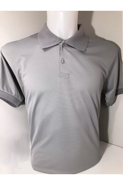 nacar çarşı Ανδρικό μπλουζάκι με γιακά πόλο σε γκρι χρώμα