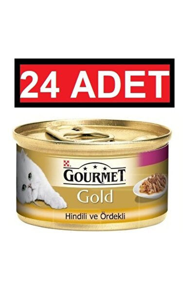 Gourmet Gold Parça Etli Soslu Hindili Ve Ördekli 85 Gr Yetişkin Kedi Konserve...