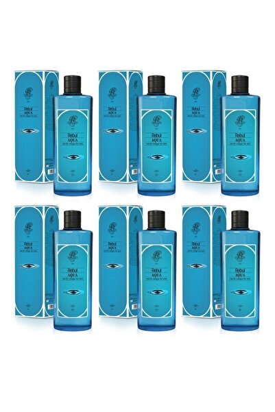 Rebul Aqua - Su 80 Derece 270 ml 6'lı Paket Cam Şişe Kolonya