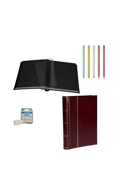 Pulko Луксозен черен фон - 64 страници безкиселинна фотоалбум, бордо корица -...