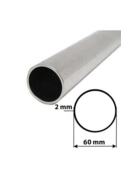 Genel Markalar 60 Mm Alüminyum Mat Boru Iç Çap 57,6 Mm 1 Adet 100 Cm 1,2 Mm E...