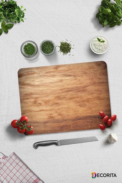 Decorita Wooden Look |   Glass Cutting Board - Glass Cutting Board |   30cm X 40cm