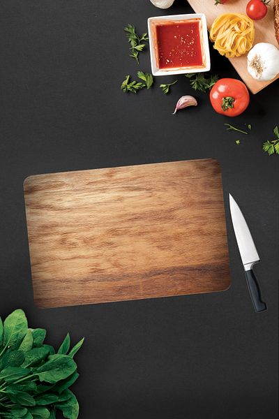 Decorita Wooden Look |   Glass Cutting Board - Glass Cutting Board |   30cm X 40cm