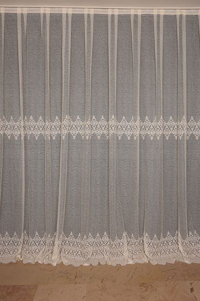 AKÇA TEKSTİL Belly Model Cream Color Single Wing Ready Planted Pleated Background Curtain 300*260 Cm