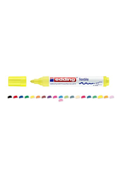 Edding Textile Marker Fabric Painting Pen 2-3 Mm Highlighter Yellow