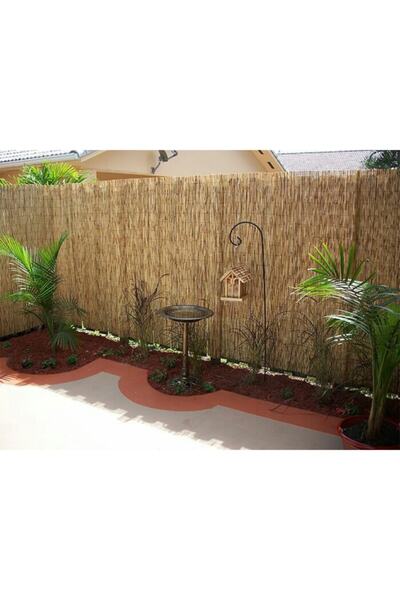 tunalar 1 Metre X 4,50 Metre Hasır Çit Rulo Çit Bahçe Çit Balkon Çit Saz Kamış