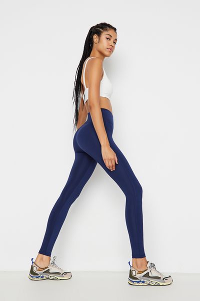 Trendyol Collection Navy Blue Seamless/Seamless Crop Acid Washed