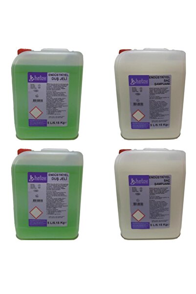 Ekonomik Otel Tipi Duş Jeli ve Şampuanı Toplam 20 Litre