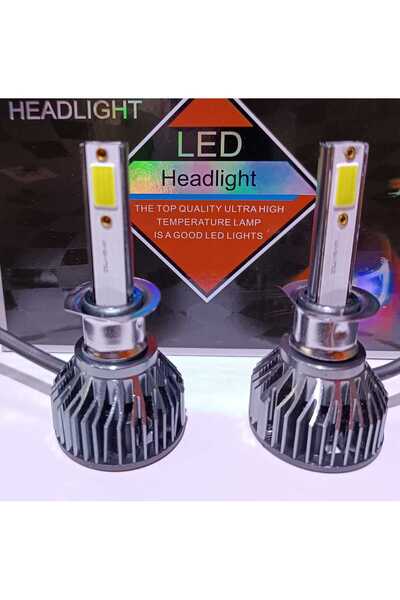 YENİLZD V6 H1 LED Xenon Şimşek Etkili Beyaz Renkli Soğutma Fanlı Oto Ampul- G...