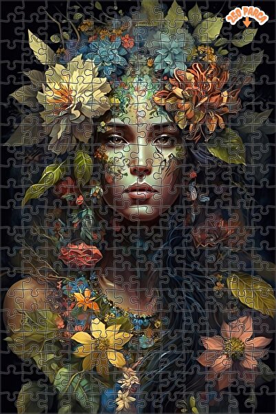 Teona Ahşap 3 Boyutlu Tropikal Doğa Manzara Temalı Çift Katlı Çerçeveli Asıla...