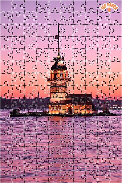 Teona Ahşap Kız Kulesi Dekoratif Çift Katlı Çerçeveli Asılabilir Ahşap Puzzle...