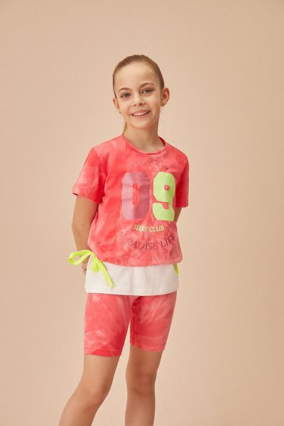 SUWEN Batik Kids Tights Tunic Set