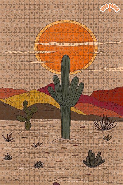 Teona Ahşap Bohem Minimalist Soyut Çizim Dekoratif Çift Katlı Çerçeveli Asıla...