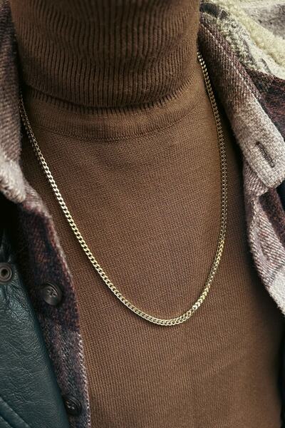 CAPO by Aytaç Yamaç Altın Kalın Zincir Kolye Paslanmaz Altın Rengi Çelik Kalınlık 3mm Uzunluk 65cm