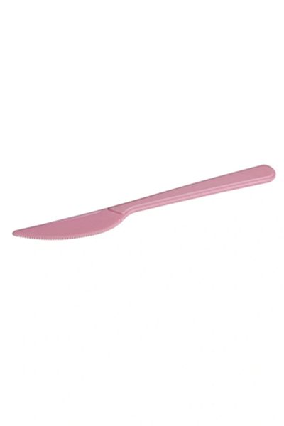 Pasta34 Plastic Knife 25 Pieces Pink