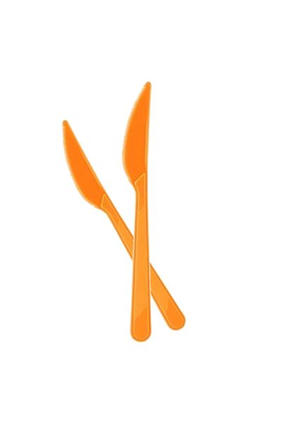 Pasta34 Plastic Knife 25 Pieces Orange
