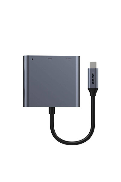 Recci RH05 Type-C to Type-C PD100W + HDMI 4K@30Hz + USB3.0 Bağlantı Özellikli...