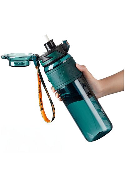 Vagonlife TKK 1000ml Tritan Sports Flask with Measuring Scale Suitable for Use with or without Strawberry