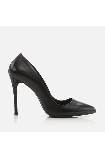 Hotiç Stiletto de damă negru din piele naturală