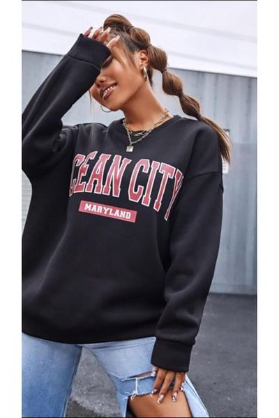 BENROMA OCEAN CITY Printed Oversize Sweat