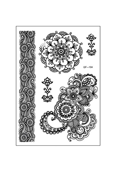 Mecit Tuhafiye DANTEL ŞEKİLLİ BACAK KOL VUCUT GEÇİCİ DÖVME