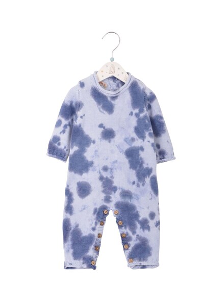 Minora Kışlık Triko Batik Tulum Bebe Mavi