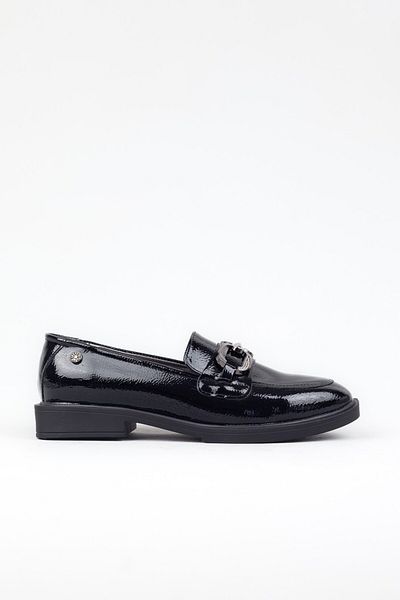 Adım Adım Women's Chain Detailed Black Patent Leather Lao